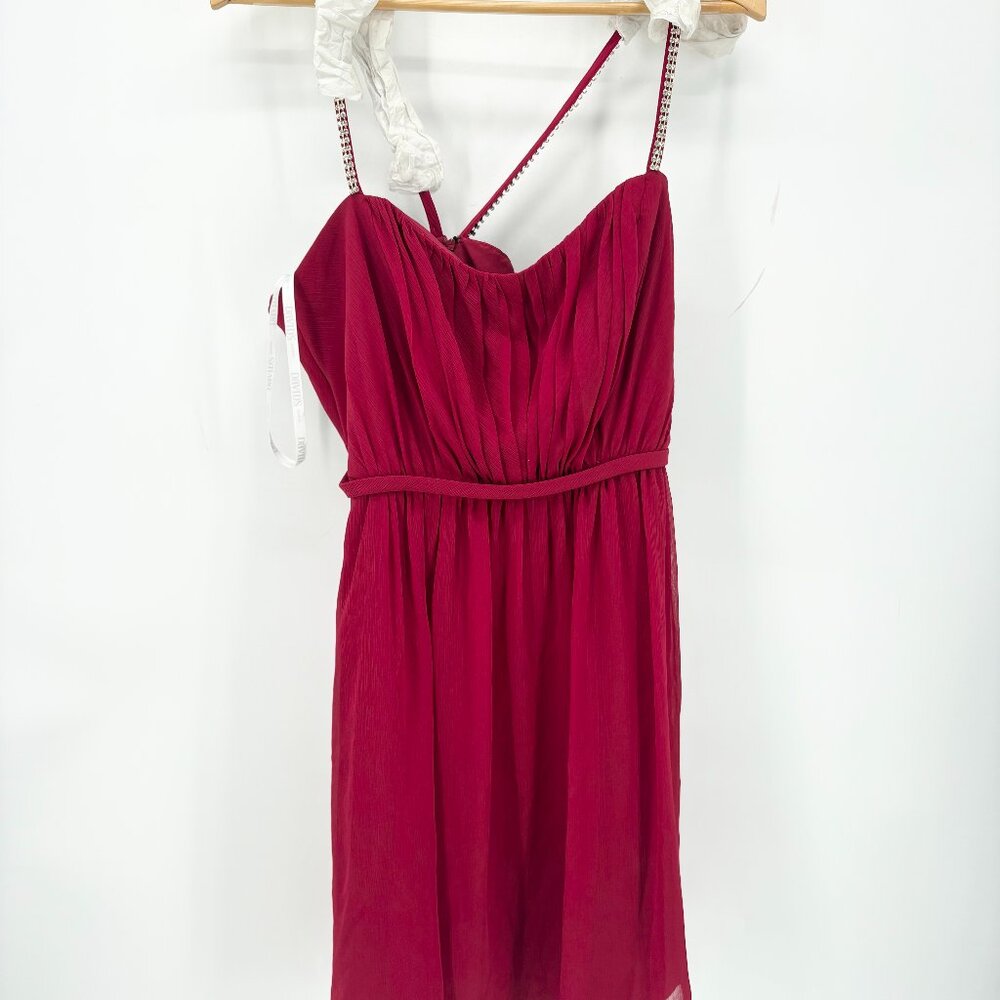 new Davids Bridal Red diamond strap dress